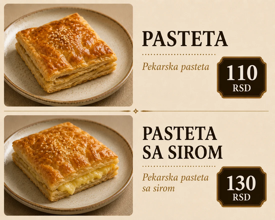 Menus, price lists & promotional materials — TEMPLATE / PORTFOLIO SAMPLE